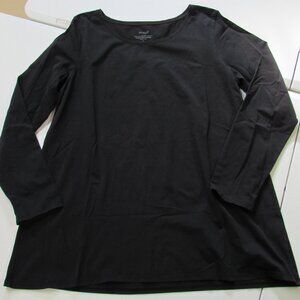 J Jill PureJill Long Sleeve Stretch Cotton Tee Size LP
